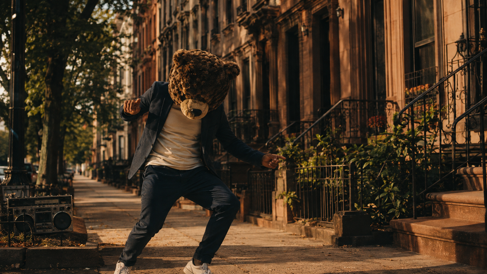 DOME. dancing through the brownstone streets of Harlem, New York